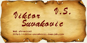 Viktor Šuvaković vizit kartica